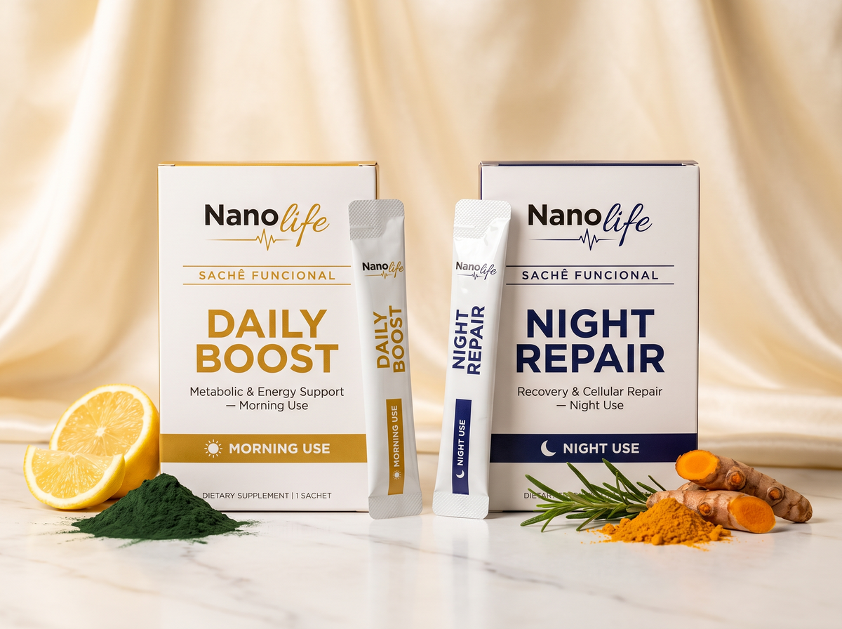 NanoLife Daily Boost & Night Repair – sachês funcionais